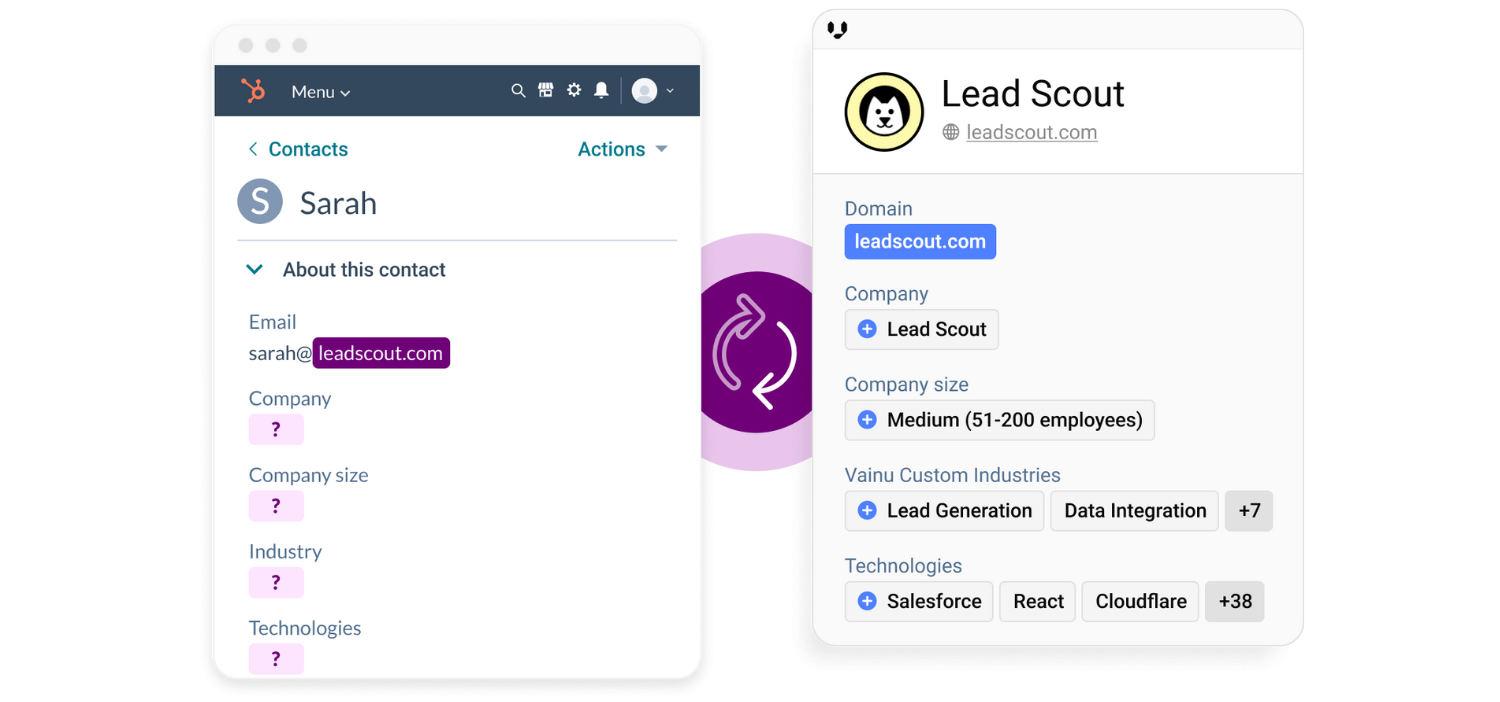 Vainu Connector for HubSpot