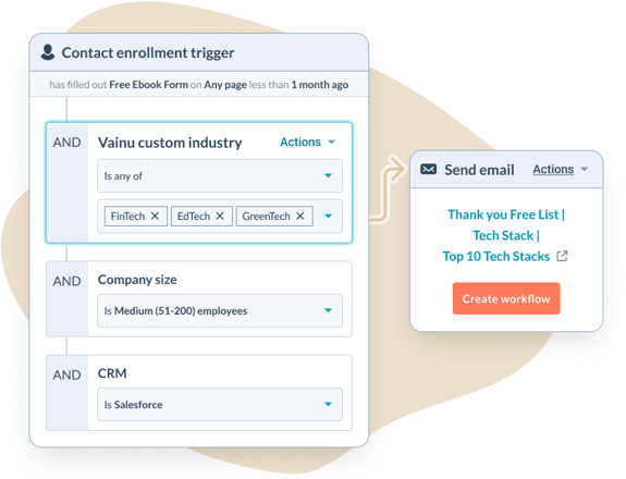 Real-time company data helps you create email nurturing workflows 