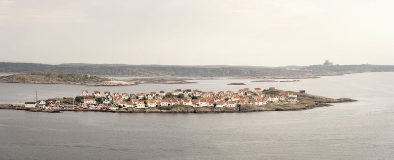 Small town on an archipelago island