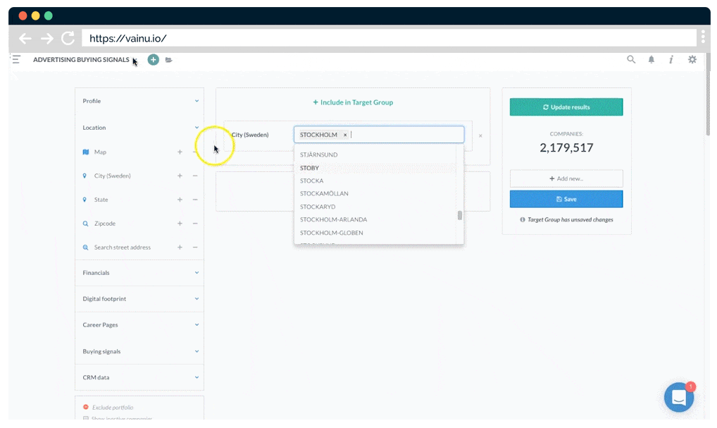 Hitta företag som jobbar med hållbarhet i Vainu