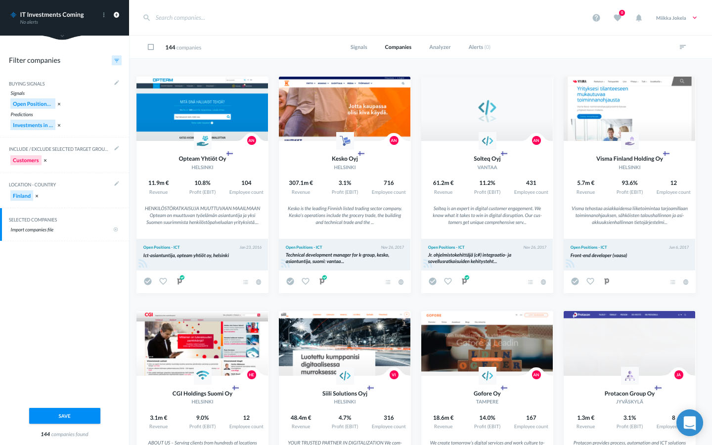 Vainun prospektointityökalu