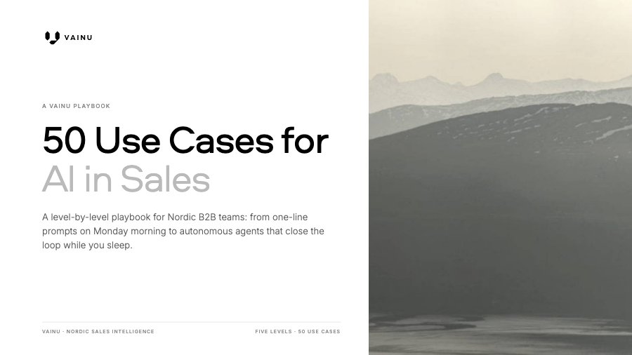 Cover of 50 Use Cases for AI in Sales